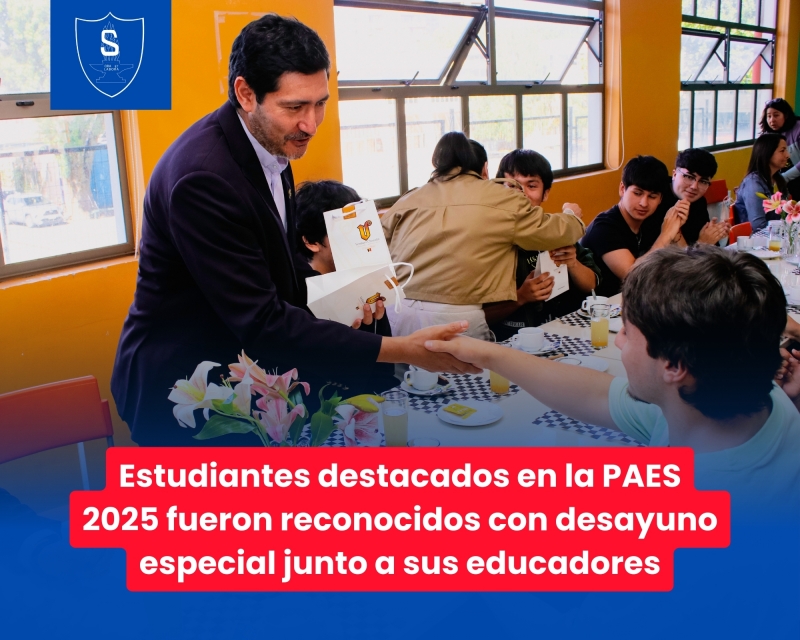 Estudiantes destacados en la PAES 2025 fueron reconocidos con desayuno especial junto a sus educadores